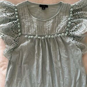 J.Crew ruffled sleeve tee